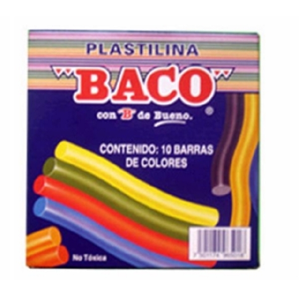 PLASTILINA BACO 10 BARRITAS EN COLORES